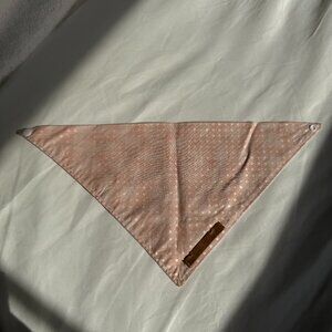 EUC, Canoodle Polka Dot Pattern Dog Bandana, White and Pink, Size M